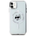 Karl Lagerfeld KLHMN61HLSCHH iPhone 11 / Xr 6.1" biały/white hardcase IML Metal Choupette Head MagSafe