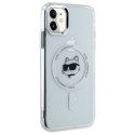 Karl Lagerfeld KLHMN61HLSCHH iPhone 11 / Xr 6.1" biały/white hardcase IML Metal Choupette Head MagSafe