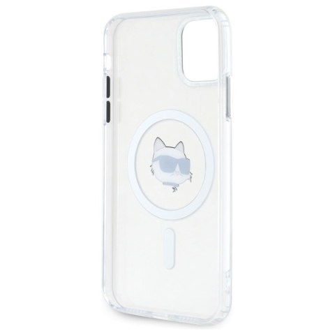 Karl Lagerfeld KLHMN61HLSCHH iPhone 11 / Xr 6.1" biały/white hardcase IML Metal Choupette Head MagSafe