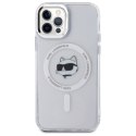 Karl Lagerfeld KLHMP12MHLSCHH iPhone 12 / 12 Pro 6.1" biały/white hardcase IML Metal Choupette Head MagSafe