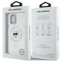 Karl Lagerfeld KLHMP12MHLSCHH iPhone 12 / 12 Pro 6.1" biały/white hardcase IML Metal Choupette Head MagSafe