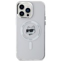 Karl Lagerfeld KLHMP13XHLSCHH iPhone 13 Pro Max 6.7" biały/white hardcase IML Metal Choupette Head MagSafe