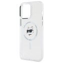 Karl Lagerfeld KLHMP13XHLSCHH iPhone 13 Pro Max 6.7" biały/white hardcase IML Metal Choupette Head MagSafe