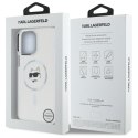 Karl Lagerfeld KLHMP13XHLSCHH iPhone 13 Pro Max 6.7" biały/white hardcase IML Metal Choupette Head MagSafe