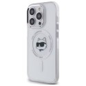 Karl Lagerfeld KLHMP13LHLSCHH iPhone 13 Pro 6.1" biały/white hardcase IML Metal Choupette Head MagSafe