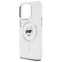 Karl Lagerfeld KLHMP13LHLSCHH iPhone 13 Pro 6.1" biały/white hardcase IML Metal Choupette Head MagSafe