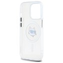 Karl Lagerfeld KLHMP13LHLSCHH iPhone 13 Pro 6.1" biały/white hardcase IML Metal Choupette Head MagSafe