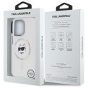 Karl Lagerfeld KLHMP13LHLSCHH iPhone 13 Pro 6.1" biały/white hardcase IML Metal Choupette Head MagSafe