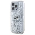 Karl Lagerfeld KLHMP15XLGKCSGH iPhone 15 Pro Max 6.7" hardcase transparent Liquid Glitter Karl&Choupette Head Magsafe