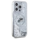 Karl Lagerfeld KLHMP15XLGKCSGH iPhone 15 Pro Max 6.7" hardcase transparent Liquid Glitter Karl&Choupette Head Magsafe