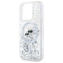 Karl Lagerfeld KLHMP15XLGKCSGH iPhone 15 Pro Max 6.7" hardcase transparent Liquid Glitter Karl&Choupette Head Magsafe