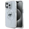 Karl Lagerfeld KLHMP15LHLSCHH iPhone 15 Pro 6.1" biały/white hardcase IML Metal Choupette Head MagSafe