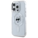 Karl Lagerfeld KLHMP15LHLSCHH iPhone 15 Pro 6.1" biały/white hardcase IML Metal Choupette Head MagSafe