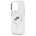 Karl Lagerfeld KLHMP15LHLSKCH iPhone 15 Pro 6.1" biały/white hardcase IML Metal Karl&Choupette Head MagSafe