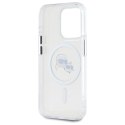 Karl Lagerfeld KLHMP15LHLSKCH iPhone 15 Pro 6.1" biały/white hardcase IML Metal Karl&Choupette Head MagSafe