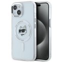 Karl Lagerfeld KLHMP15MHLSCHH iPhone 15 Plus 6.7" biały/white hardcase IML Metal Choupette Head MagSafe