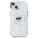 Karl Lagerfeld KLHMP15MHLSCHH iPhone 15 Plus 6.7" biały/white hardcase IML Metal Choupette Head MagSafe