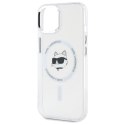 Karl Lagerfeld KLHMP15MHLSCHH iPhone 15 Plus 6.7" biały/white hardcase IML Metal Choupette Head MagSafe