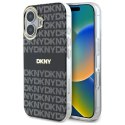 DKNY DKHMP16SHRHSEK iPhone 16 6.1" czarny/black hardcase Repeat Texture Pattern With Stripe