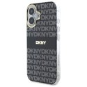 DKNY DKHMP16SHRHSEK iPhone 16 6.1" czarny/black hardcase Repeat Texture Pattern With Stripe