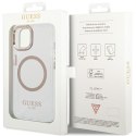 Guess GUHMP15MHTRMD iPhone 15 Plus / 14 Plus 6.7" złoty/gold hard case Metal Outline Magsafe