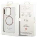 Guess GUHMP15SHTRMD iPhone 15 / 14 / 13 6.1" złoty/gold hard case Metal Outline Magsafe