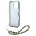 Guess GUHMP16XHCPOFPA iPhone 16 Pro Max 6.9" zielony/green hardcase IML Flowers Allover Electro With Pearl Strap MagSafe