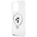 Karl Lagerfeld KLHMP15LHMRSKCH iPhone 15 Pro 6.1" biały/white hardcase Ring Stand Karl&Choupettte MagSafe