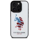 US Polo USHCP15XPUSH iPhone 15 Pro Max 6,7" biały/white Leather Big DH American Flag