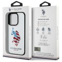 US Polo USHCP15XPUSH iPhone 15 Pro Max 6,7" biały/white Leather Big DH American Flag