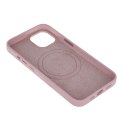 Nakładka Mag Leather do iPhone 16 6,1" jasnoróżowa