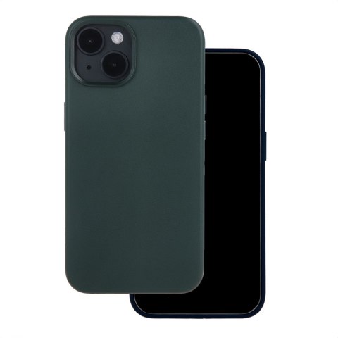 Nakładka Mag Leather do iPhone 16 Pro 6,3" ciemnozielona