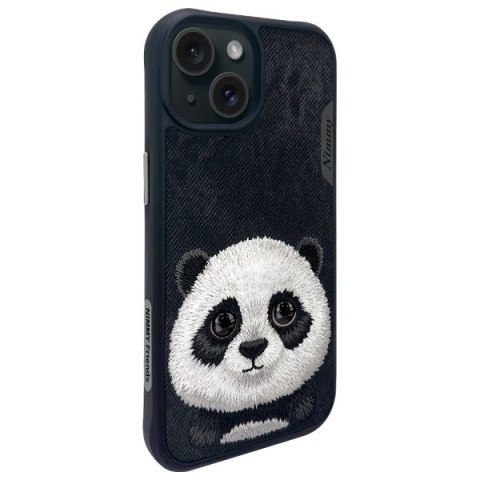 Nimmy etui iPhone 15 6.1" czarny/black Big Eyed Pet 2.0 Panda