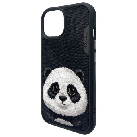 Nimmy etui iPhone 15 6.1" czarny/black Big Eyed Pet 2.0 Panda