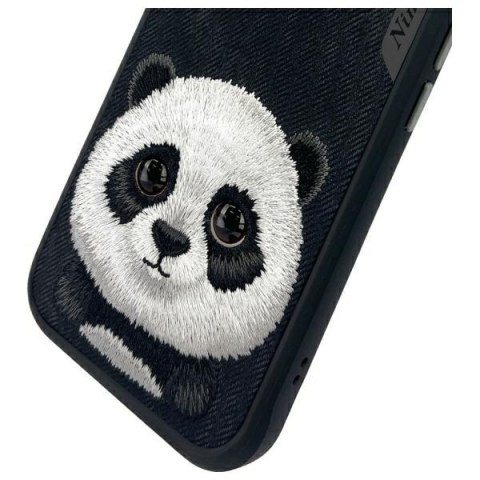 Nimmy etui iPhone 15 6.1" czarny/black Big Eyed Pet 2.0 Panda