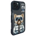 Nimmy etui iPhone 15 6.1" czarny/black Cool&Cute 2.0 Dog