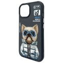 Nimmy etui iPhone 15 6.1" czarny/black Cool&Cute 2.0 Dog