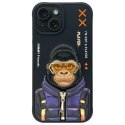 Nimmy etui iPhone 15 6.1" czarny/black Cool&Cute 2.0 Monkey