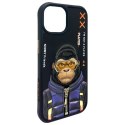 Nimmy etui iPhone 15 6.1" czarny/black Cool&Cute 2.0 Monkey