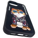 Nimmy etui iPhone 15 6.1" czarny/black Glasses Cool Cat
