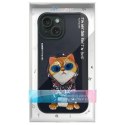 Nimmy etui iPhone 15 6.1" czarny/black Glasses Cool Cat