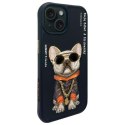 Nimmy etui iPhone 15 6.1" czarny/black Glasses Cool Dog