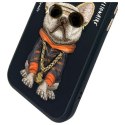 Nimmy etui iPhone 15 6.1" czarny/black Glasses Cool Dog