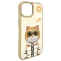 Nimmy etui iPhone 15 6.1" khaki Cool&Cute 2.0 Cat