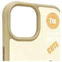 Nimmy etui iPhone 15 6.1" khaki Cool&Cute 2.0 Cat