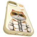 Nimmy etui iPhone 15 6.1" khaki Cool&Cute 2.0 Cat