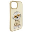 Nimmy etui iPhone 15 6.1" khaki Glasses Cool Dog