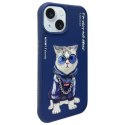 Nimmy etui iPhone 15 6.1" niebieski/blue Glasses Cool Cat