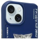 Nimmy etui iPhone 15 6.1" niebieski/blue Glasses Cool Cat