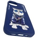 Nimmy etui iPhone 15 6.1" niebieski/blue Glasses Cool Cat